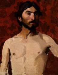 Life Study - bearded man, 1880s